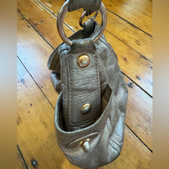 Coach SoHo Metallic Leather Hobo Bag- Gold‎ Bronze - Picture 6 of 6